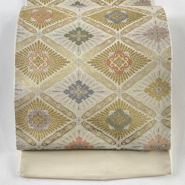 袋帯 美品 逸品 証紙あり 九百芙蓉 つづ羅織 花菱 花唐草 唐織 袋帯 美品 逸品 証紙あり 九百芙蓉 つづ羅織 花菱 花唐草 唐織