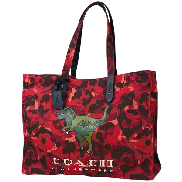 COACH コーチ カモプリント アンド レキシー トートバッグ 恐竜