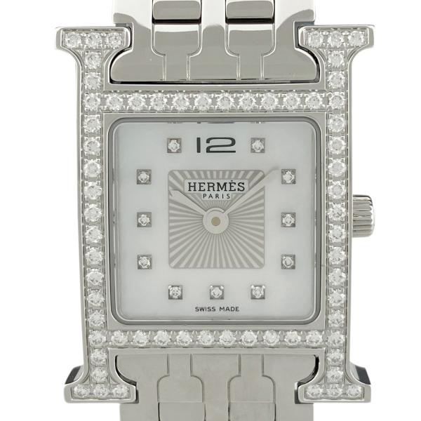 エルメス HERMES Hウォッチ HH1.230 腕時計 SS ダイヤモンド クォーツ  