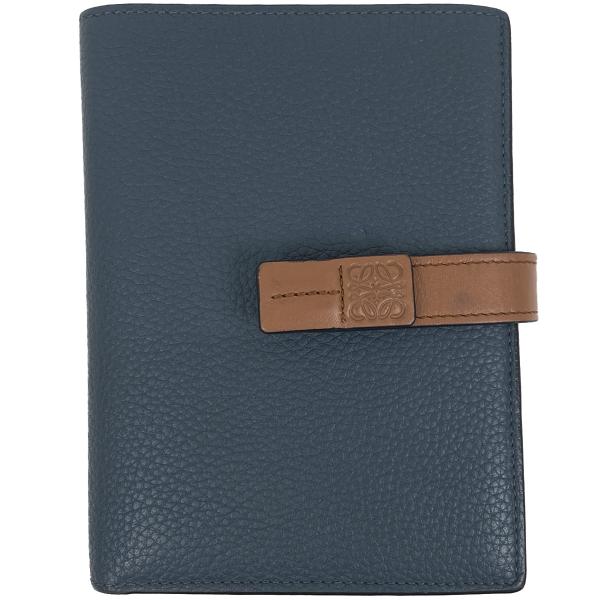 LOEWE ロエベ アナグラム 二つ折り財布 レザー ネイビー LOEWE ロエベ アナグラム 二つ折り財布 レザー ネイビー