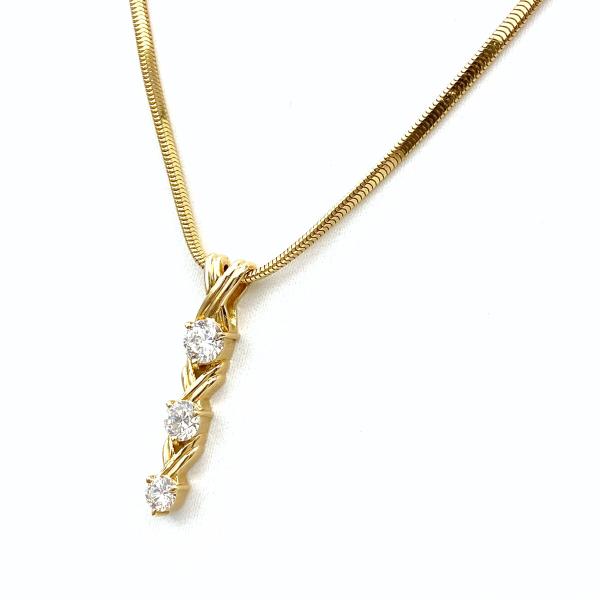 ダイヤモンド デザインネックレス YG イエローゴールド