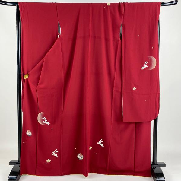 振袖 身丈167cm 裄丈68cm L 袷 薬玉 雲文 金糸 金彩 黒 正絹 名品  