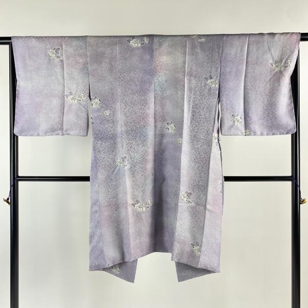 道中着 身丈105.5cm 裄丈65cm M 吉乃一廉 和装コート着物衿 落款あり