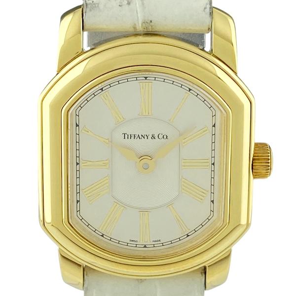 美品 TIFFANY＆Co.ティファニーアンドコー 腕時計 クォーツ TIFFANY&Co.（ティファニー） マーククーペ 腕時計 YG レザー クォーツ