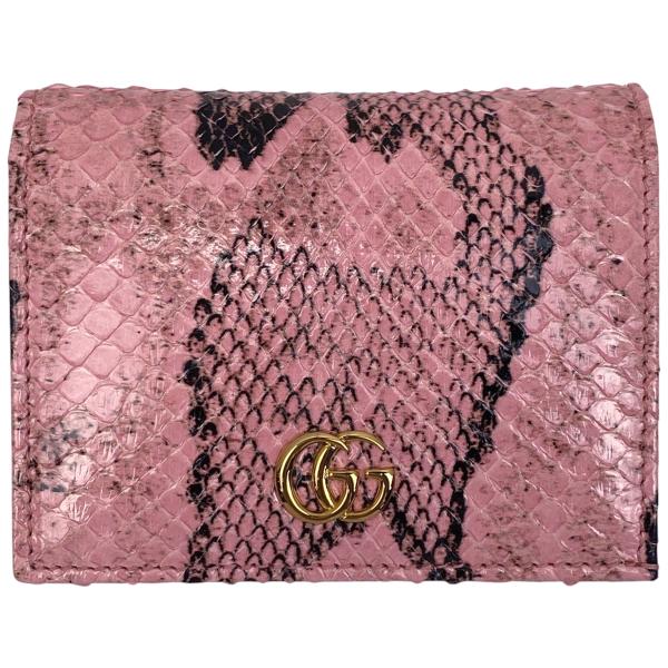 GUCCI グッチ 456126 ダブルG パイソン カードケース ウォレット GUCCI - グッチ 456126 ダブルG パイソン カードケース ウォレットの