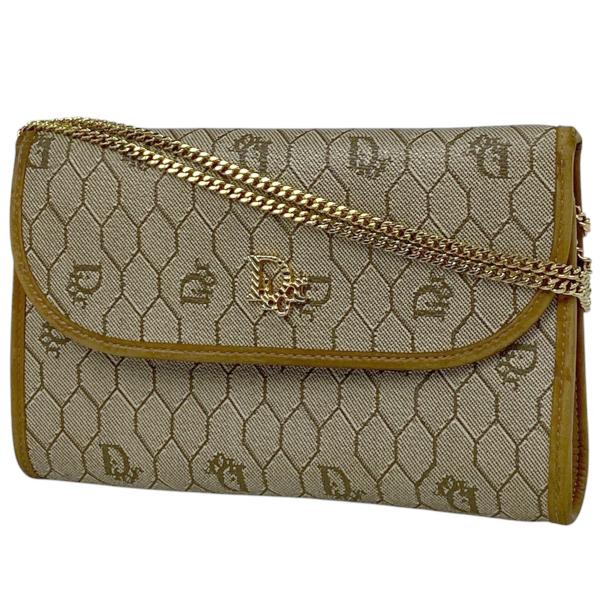 Christian Dior クラッチバッグ 黒と茶色ハニカム柄 Christian Dior クラッチバッグ 黒と茶色ハニカム柄