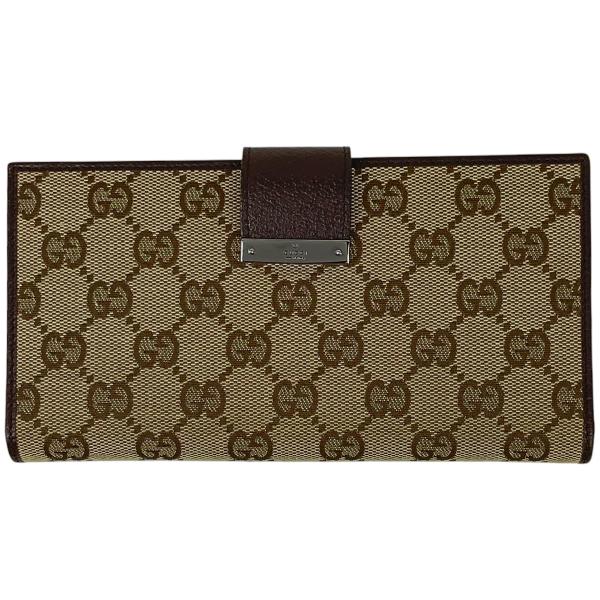 GUCCI グッチ GG柄 二つ折り 長財布 シグネチャー GGキャンバス GUCCI グッチ GG柄 二つ折り 長財布 シグネチャー GGキャンバス