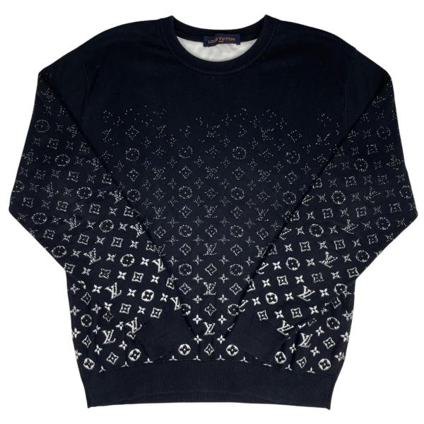 高級 24AW ルイヴィトン モノグラム クルーネック コットンニット 高級 24AW ルイヴィトン モノグラム クルーネック コットンニット