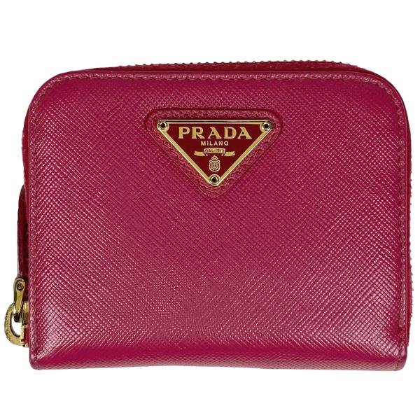 PRADA プラダ ロゴプレート ラウンドファスナー コインケース コイン  