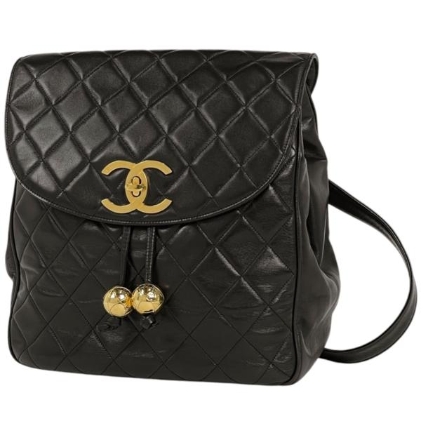 CHANELリュック マトラッセ ココマーク ガブリエル ドゥ バックパック 黒 CHANEL（シャネル） ココマーク チェーン リュックサック マトラッセ