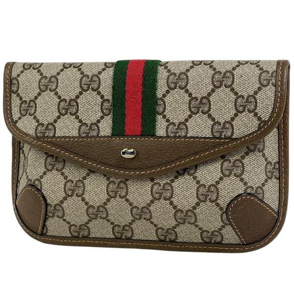 GUCCI（グッチ） GUCCI GG柄 ポーチ シェリーライン ウェブ オールド