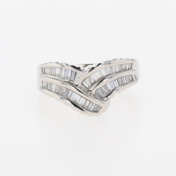 プラチナダイヤ ツイストデザインリング　14号 ダイヤモンド デザインリング プラチナ 指輪 リング 14号 Pt850