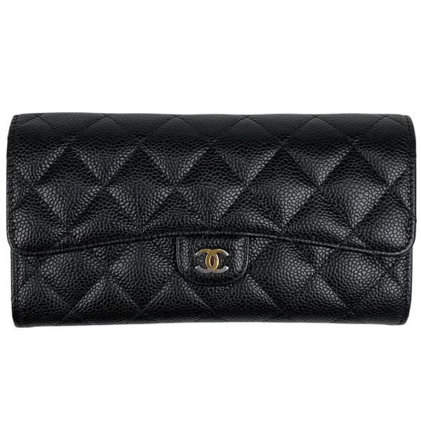 CHANEL シャネル 長財布 マトラッセ フラップ　ウォレット　ブラック Amazon | [CHANEL] [シャネル] 長財布 フラップウォレット