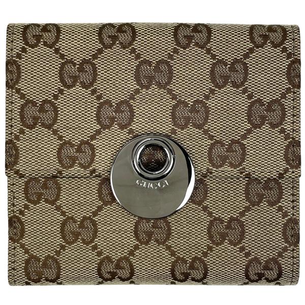 GUCCI（グッチ） GUCCI GG柄 二つ折り 財布 Wホック 二つ折り財布 GG