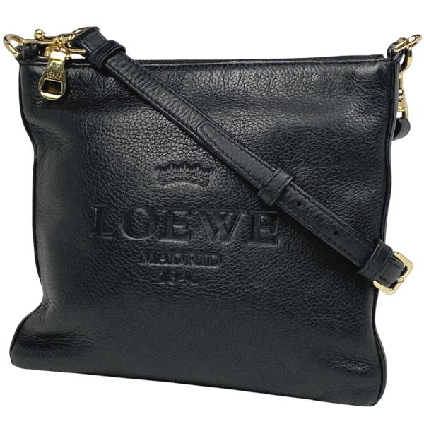 LOEWE ロエベ ヘリテージ ショルダーバッグ ロゴ レザー