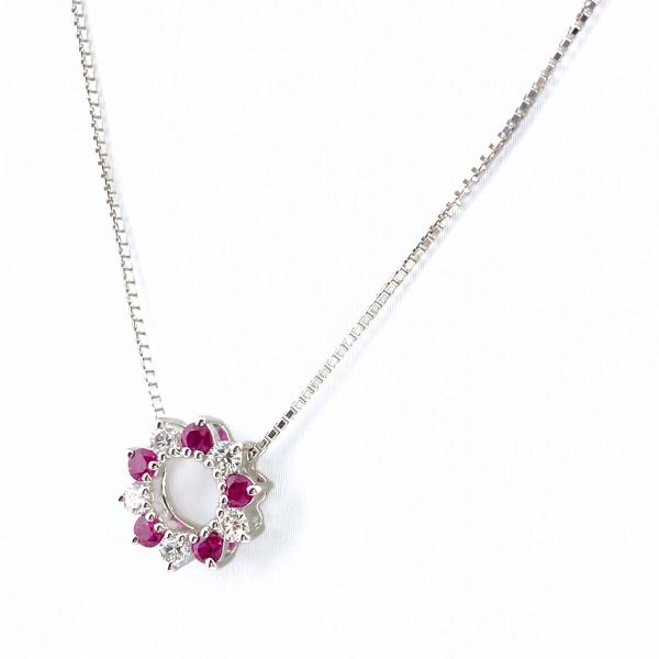 タサキ TASAKI ルビー デザインネックレス プラチナ ペンダント