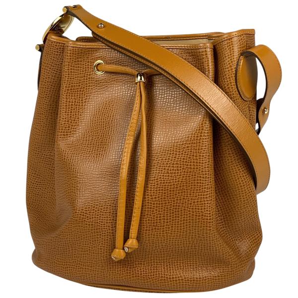 ✨Christian dior✨ショルダーバッグ 巾着 レザー ブラウン ロゴ ✨Christian dior✨ショルダーバッグ 巾着 レザー ブラウン ロゴ