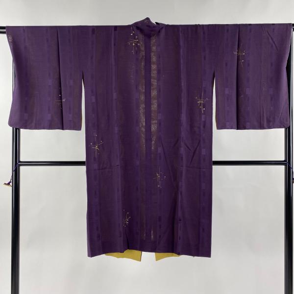 道中着 身丈108.5cm 裄丈68cm L 和装コート 着物衿 リバーシブル 幾何  