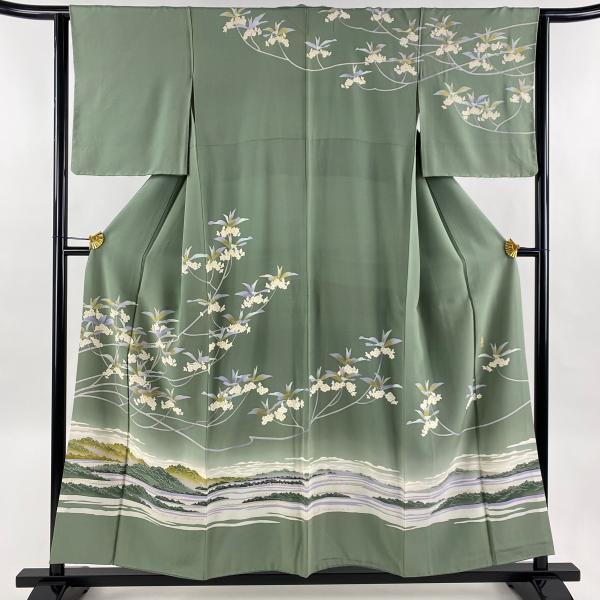 訪問着 身丈156.5cm 裄丈62cm S 袷 杉村典重 加賀友禅 落款あり 訪問着 身丈156.5cm 裄丈62cm S 袷 杉村典重 加賀友禅 落款あり
