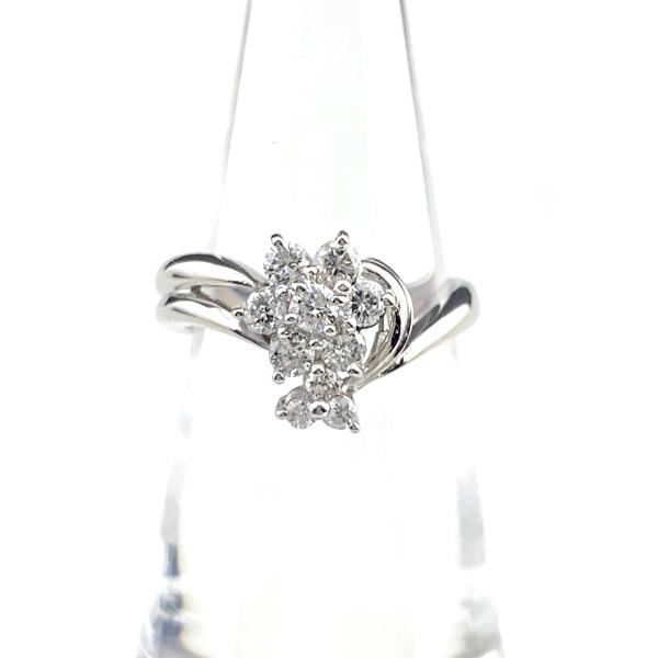 メレダイヤ デザインリング プラチナ 指輪 リング 9号 Pt900