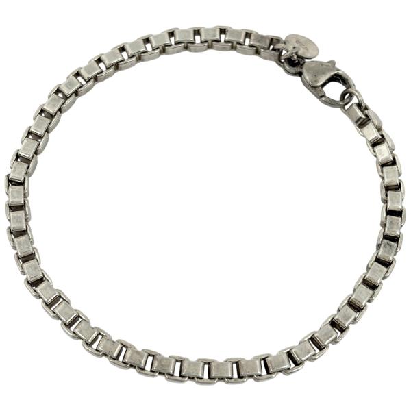 未使用に近い ティファニー ブレスレット ベネチアン 18号 シルバー925 TIFFANY&Co.（ティファニー） ベネチアン ブレスレット 腕輪 チェーン