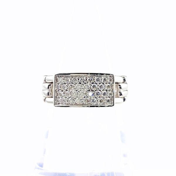 ホワイトゴールドメレ ダイヤモンド K18WG指輪11.7g ホワイトゴールドメレ ダイヤモンド K18WG指輪11.7g ホワイトゴールド