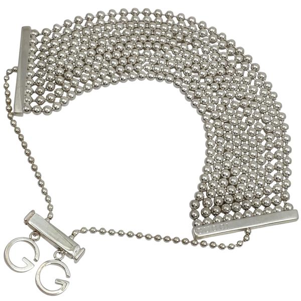 GUCCI グッチ ボールチェーン ブレスレット シルバー レディース　美品 GUCCI グッチ ボールチェーン ブレスレット シルバー系 10.5号