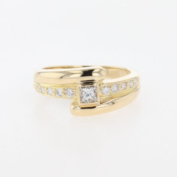 メレダイヤ デザインリング YG イエローゴールド 指輪 リング 10.5号  