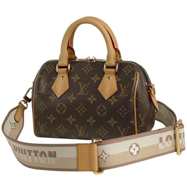 極美品 LOUIS VUITTON ルイヴィトン ハンドバッグ スピーディバンドリエール20 M46222 レザー PVC ブラウン ゴールド金具 中古 4a000575 LOUIS VUITTON（ルイ・ヴィトン） スピーディ バンドリエール 20