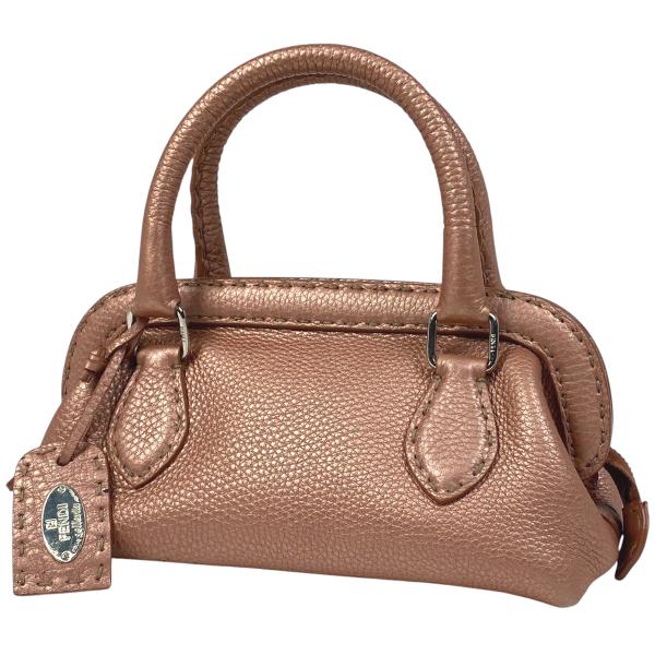 FENDI（フェンディ） セレリア ハンドバッグ ロゴ ハンドバッグ レザー