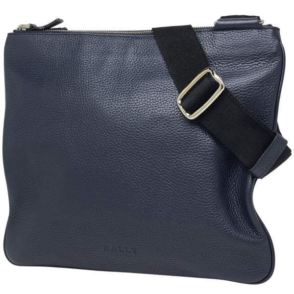 Bally バリー BALLY ロゴ ショルダーバッグ 斜め掛け レザー ネイビー  