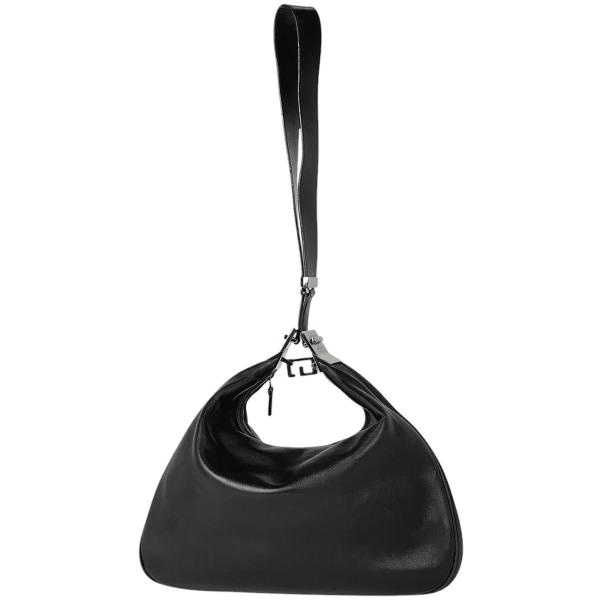 GUCCI（グッチ） ロゴ ショルダーバッグ レザー ブラック 0013341 中古