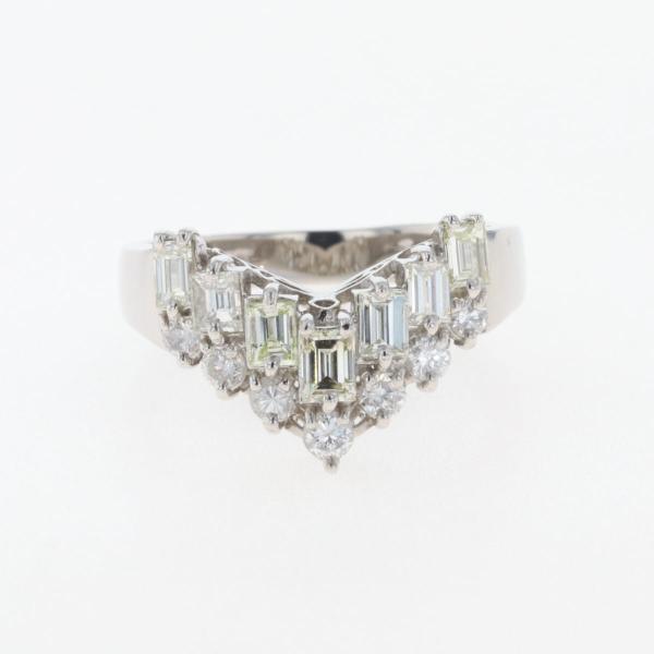 中古品 プラチナ900 ダイヤ リング 12号 ダイヤモンド デザインリング プラチナ 指輪 リング 12号 Pt900