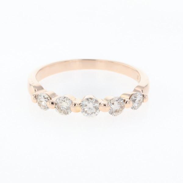 K10PGダイヤモンドリング　#10　　中古品 メレダイヤ デザインリング PG ピンクゴールド 指輪 リング 10号 K18