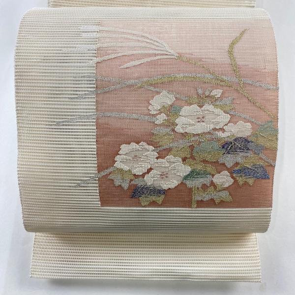 ５ノ５迄大量出品中！新品・カクレクマノミ正絹・絽・松葉仕立て名古屋帯　ニモ Kisste 博多帯 名古屋帯 正絹 博多名古屋帯 新品 八寸名古屋帯