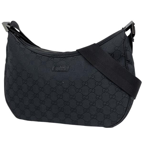 GUCCI グッチ GG柄 ショルダーバッグ ロゴ GGキャンバス ブラック