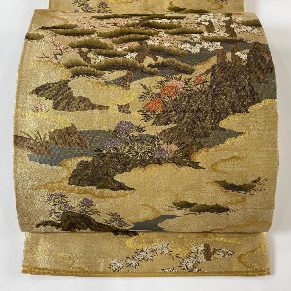 袋帯 馬 ヒヅメ 跳ね馬 金箔 六通 お仕立て込み 袋帯 馬 ヒヅメ 跳ね馬 金箔 六通 お仕立て込み 名古屋帯 西陣御召