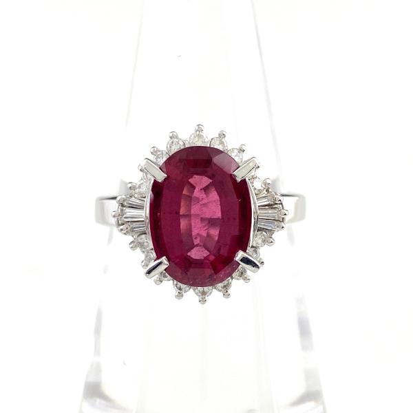 Pt900　トルマリン　プラチナリング　メレダイヤ ピンクトルマリン デザインリング プラチナ 指輪 メレダイヤ