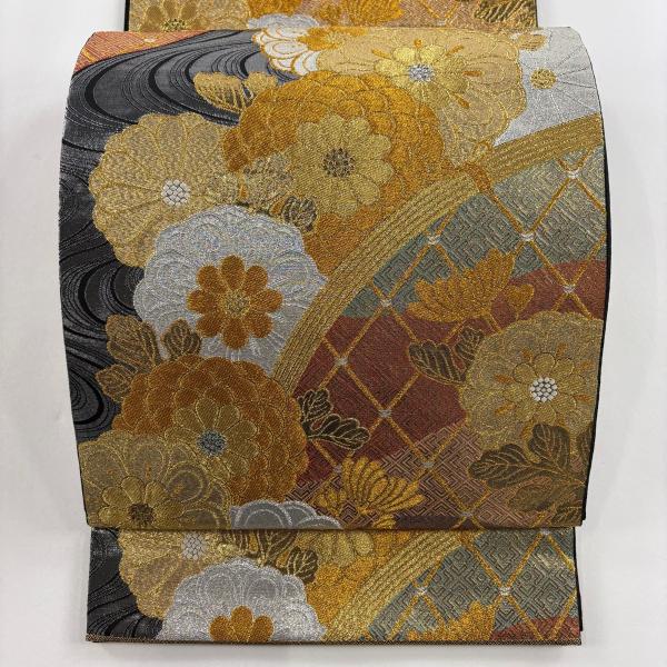 袋帯 菊柄 正絹 六通柄 美品 kaipre_1000094929811