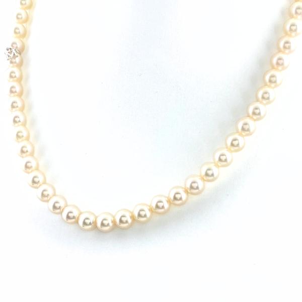 MIKIMOTO　ヴィンテージ　パールネックレス　シルバー MIKIMOTO オールドミキモト 本パールネックレス 約6mm玉 真珠/銀