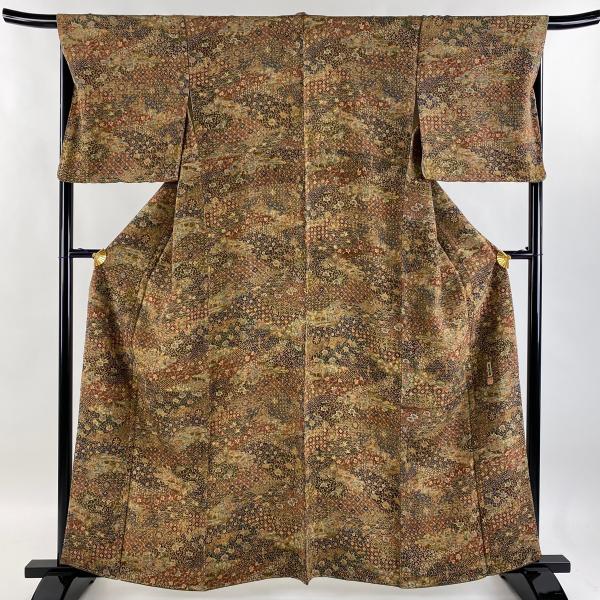 小紋 身丈161cm 裄丈68cm L 袷 二代目 更甚 江戸更紗 昔渡更紗 落款