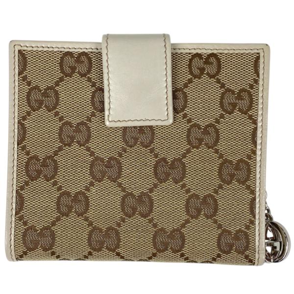 GUCCI GGキャンパス　二つ折り財布　ベージュ GUCCI グッチ GG柄 二つ折り 財布 GGキャンバス ベージュ