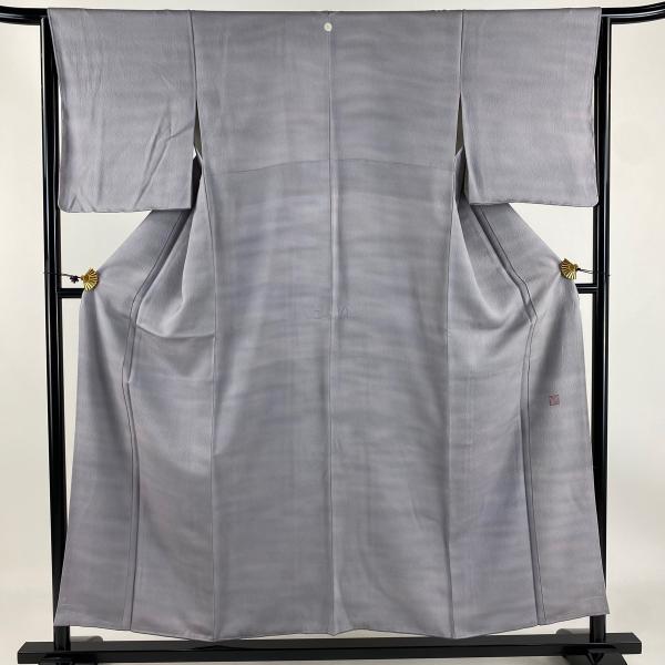小紋 身丈153.5cm 裄丈64.5cm 正絹 秀品 【中古】 小紋 身丈153.5cm 裄丈64cm M 袷 落款あり 霞 ぼかし 薄紫 正絹 秀品