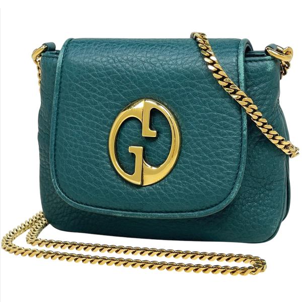 GUCCI（グッチ） ロゴ チェーン ショルダーバッグ ダブルG 斜め掛け