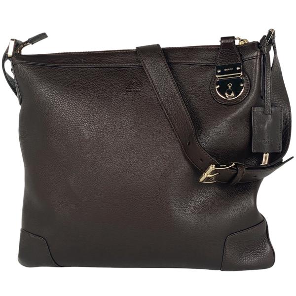 GUCCI革製ショルダーバック GUCCI（グッチ） ロゴ ショルダーバッグ 斜め掛け ショルダーバッグ