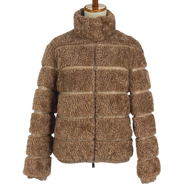 MONCLER ダウンジャケット　ブラウン　ファー付き　モンクレール MONCLER ブラウン ダウンジャケット ファー付き