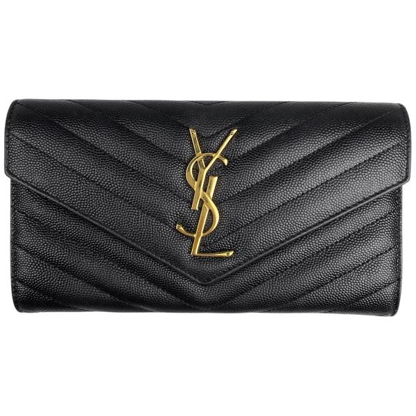 Yves Saint Laurent（イヴ・サンローラン） ロゴ 二つ折り 長財布