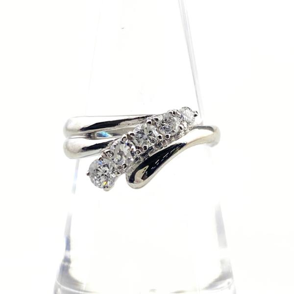 メレダイヤ デザインリング プラチナ 指輪 リング 13号 Pt900