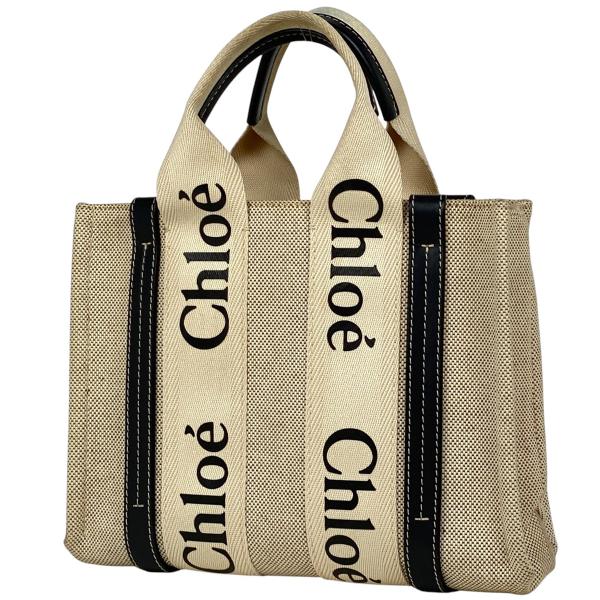 Chloe（クロエ） ウッディ スモール トートバッグ ロゴ ハンドバッグ