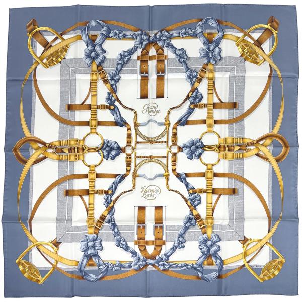 HERMES（エルメス） カレ90 GRAND MANEGE 大調教術 馬具 スカーフ